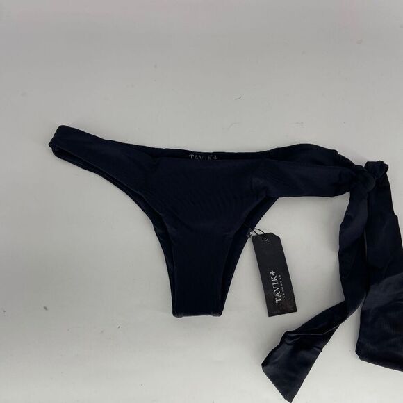 Tavik Goldie Womens Black New Side Tie Minimal coverage Swim Bikini bottom Small - Picture 3 of 9